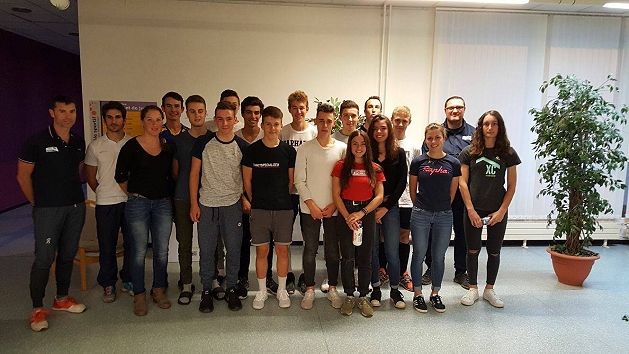 Julie Bresset con il gruppo dei Cadetti allo stage di Besancon